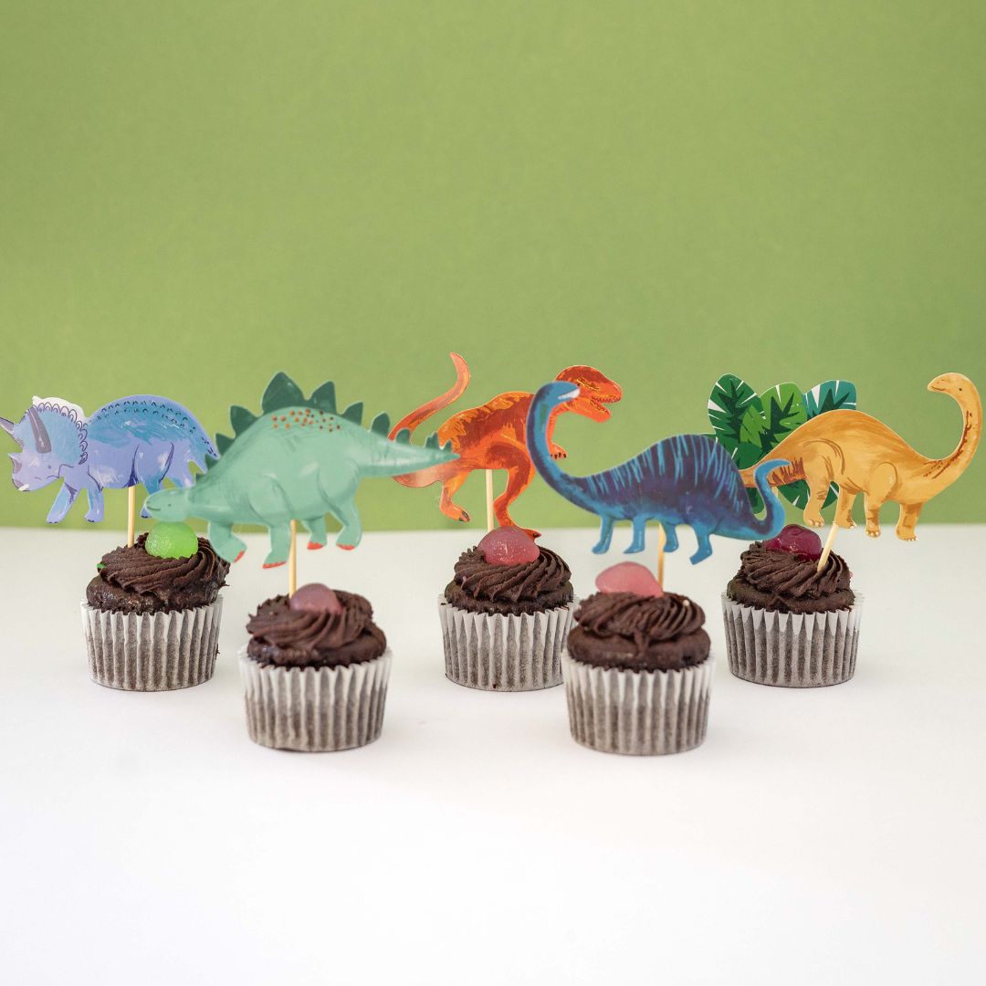 Dinosaur Cake Topper Mix, Classic (set of 12)