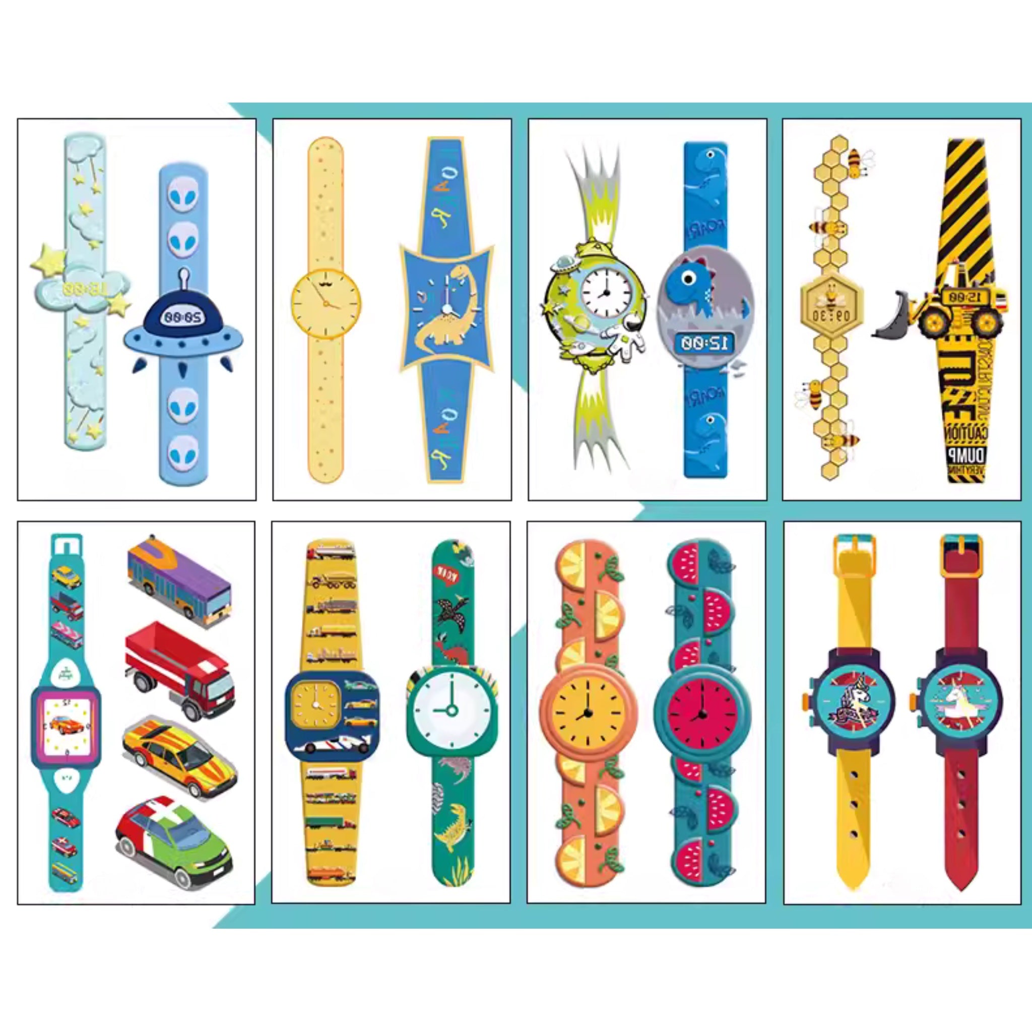 Boy Watch Themed Shaped Tattoos (set of 8)