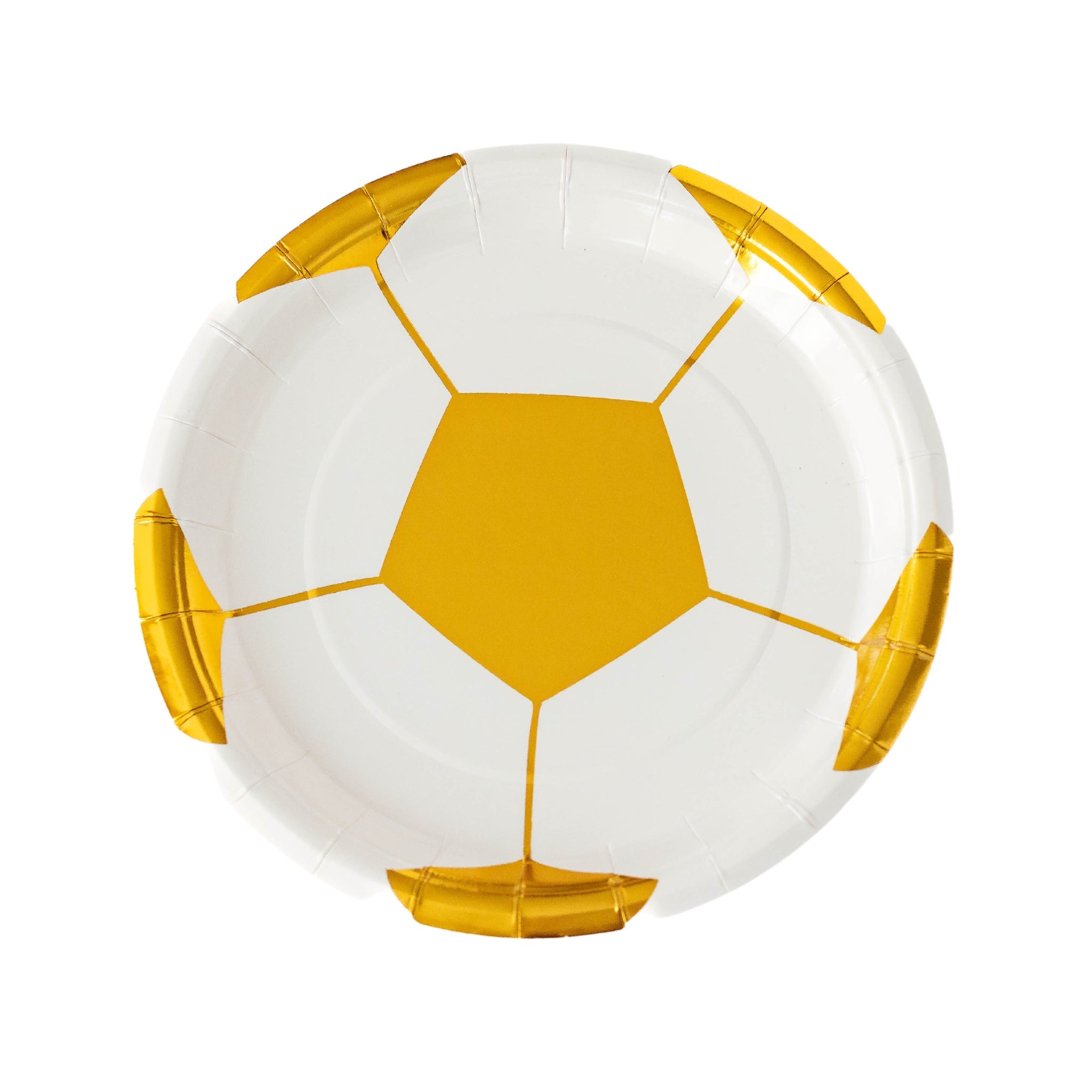 Soccer Themed Plates, Gold (set of 8)