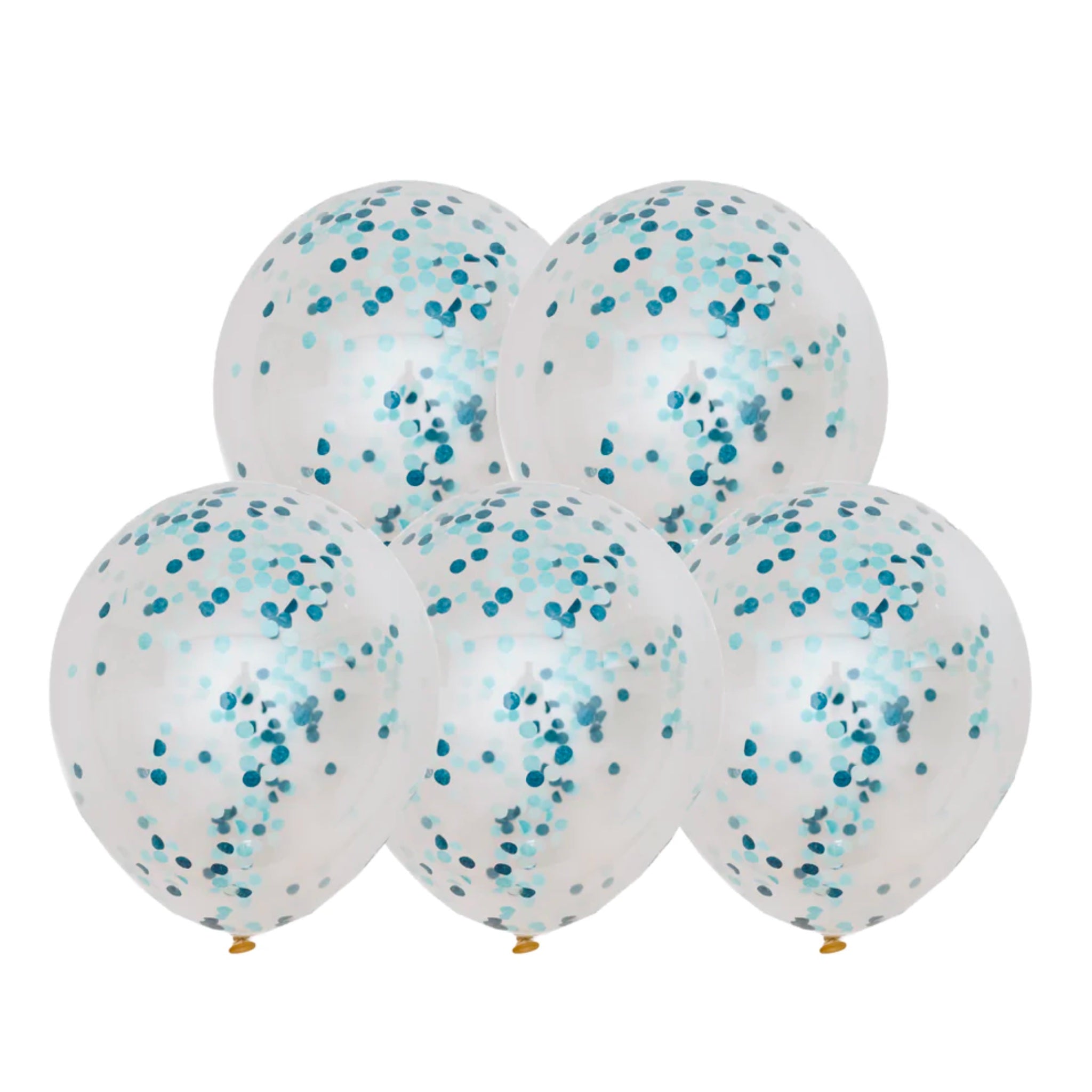 Light Blue Confetti Balloon (set of 5)