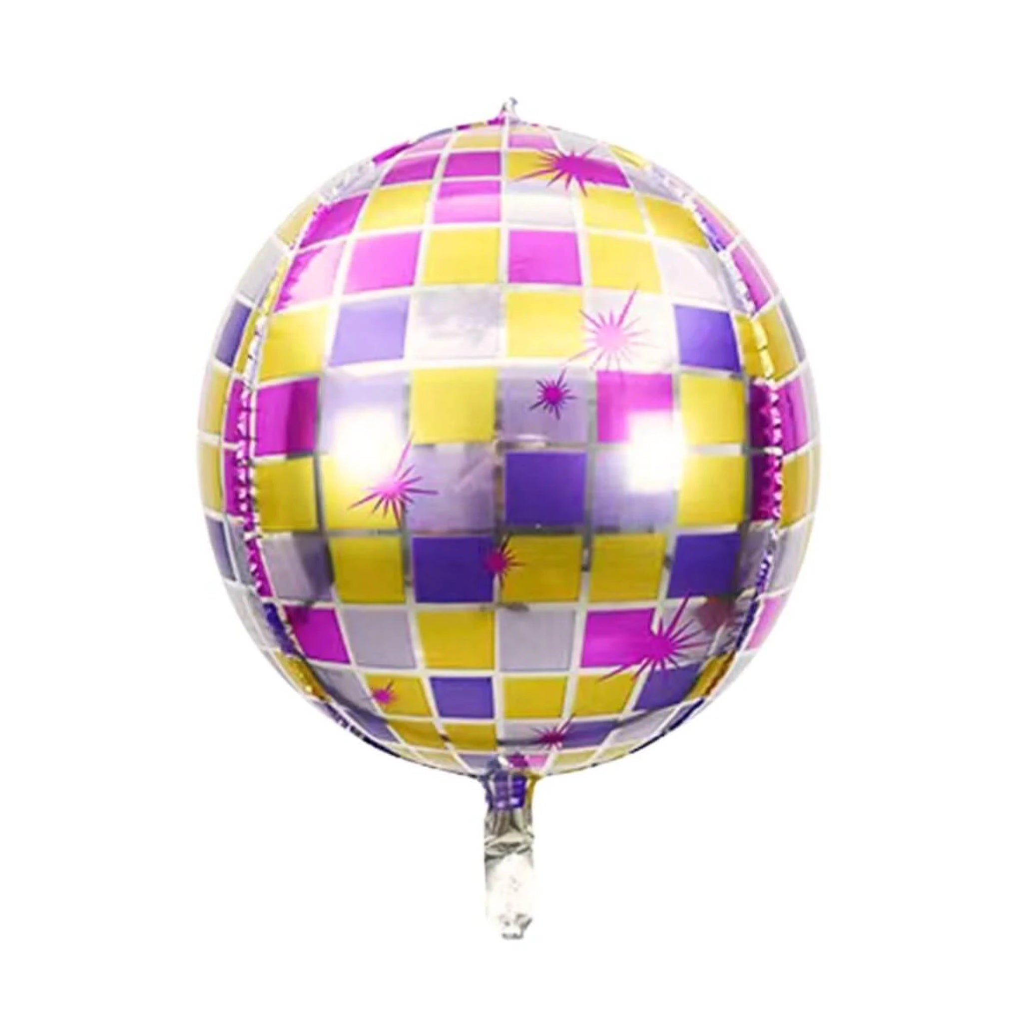 Disco Ball 4D Foil Balloon, Purple