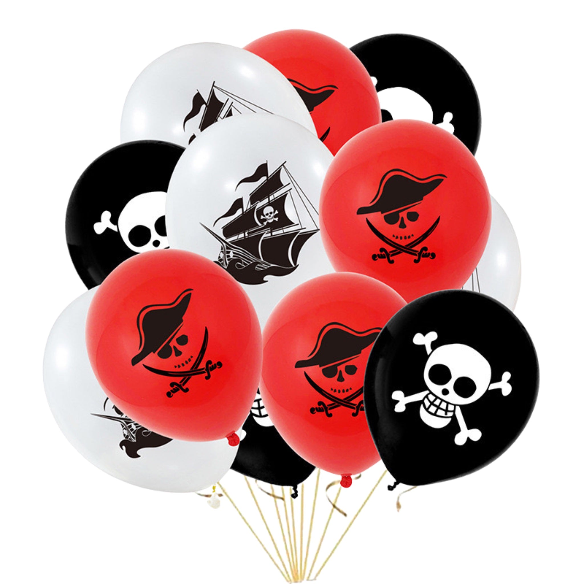 Pirate Themed Latex Balloon Mix (set of 12)