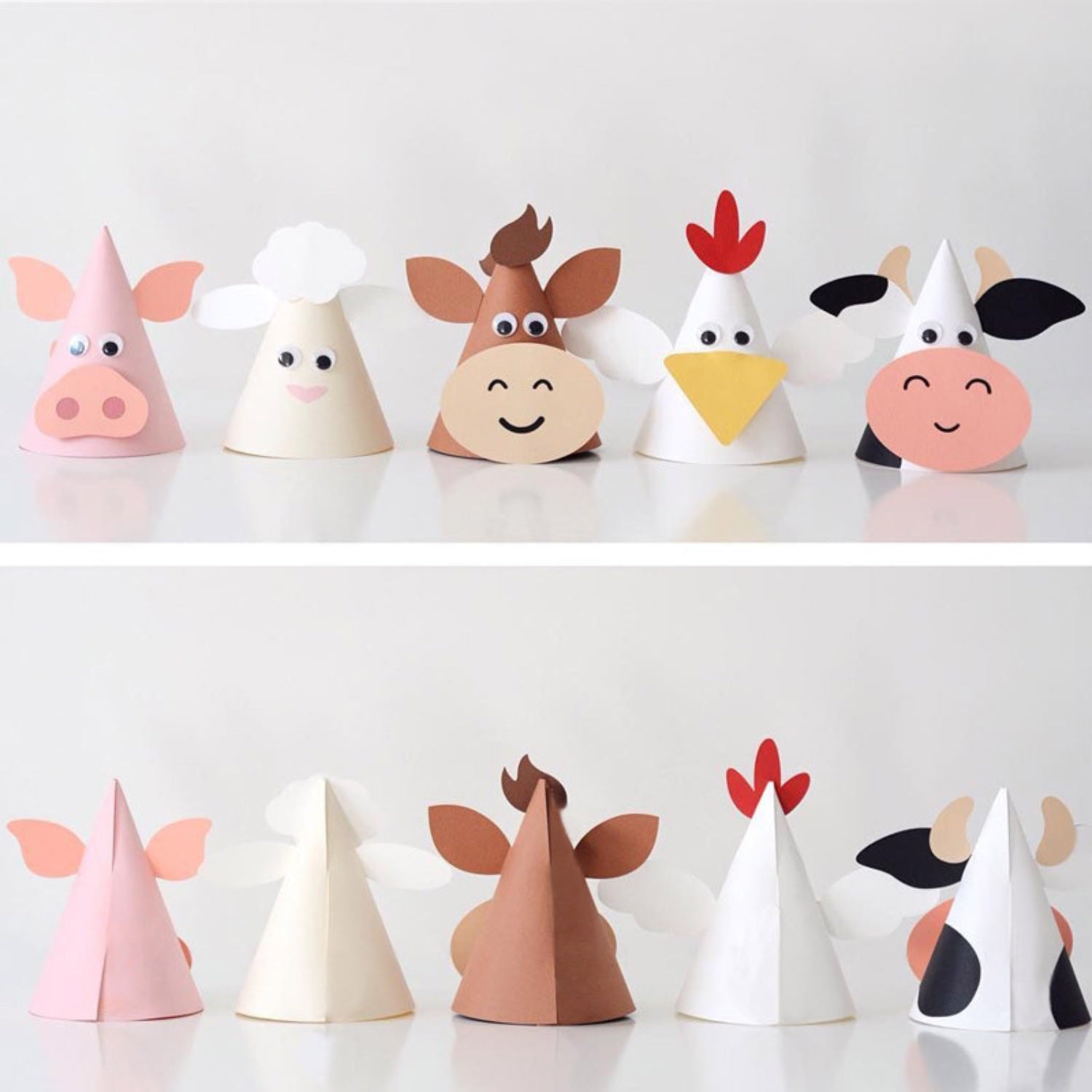 Farm Party Hat Assorted (set of 5)