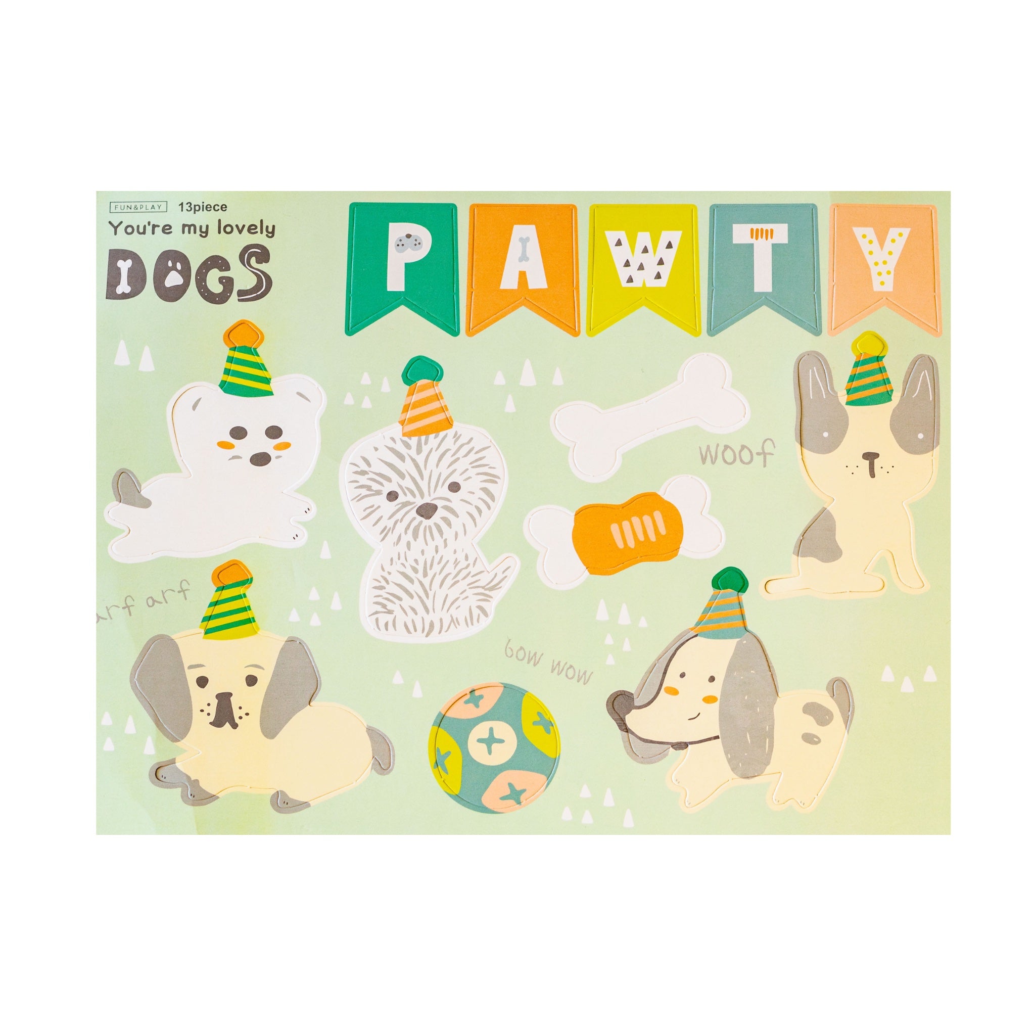 Dog Themed Cake Topper Mix (set of 13)