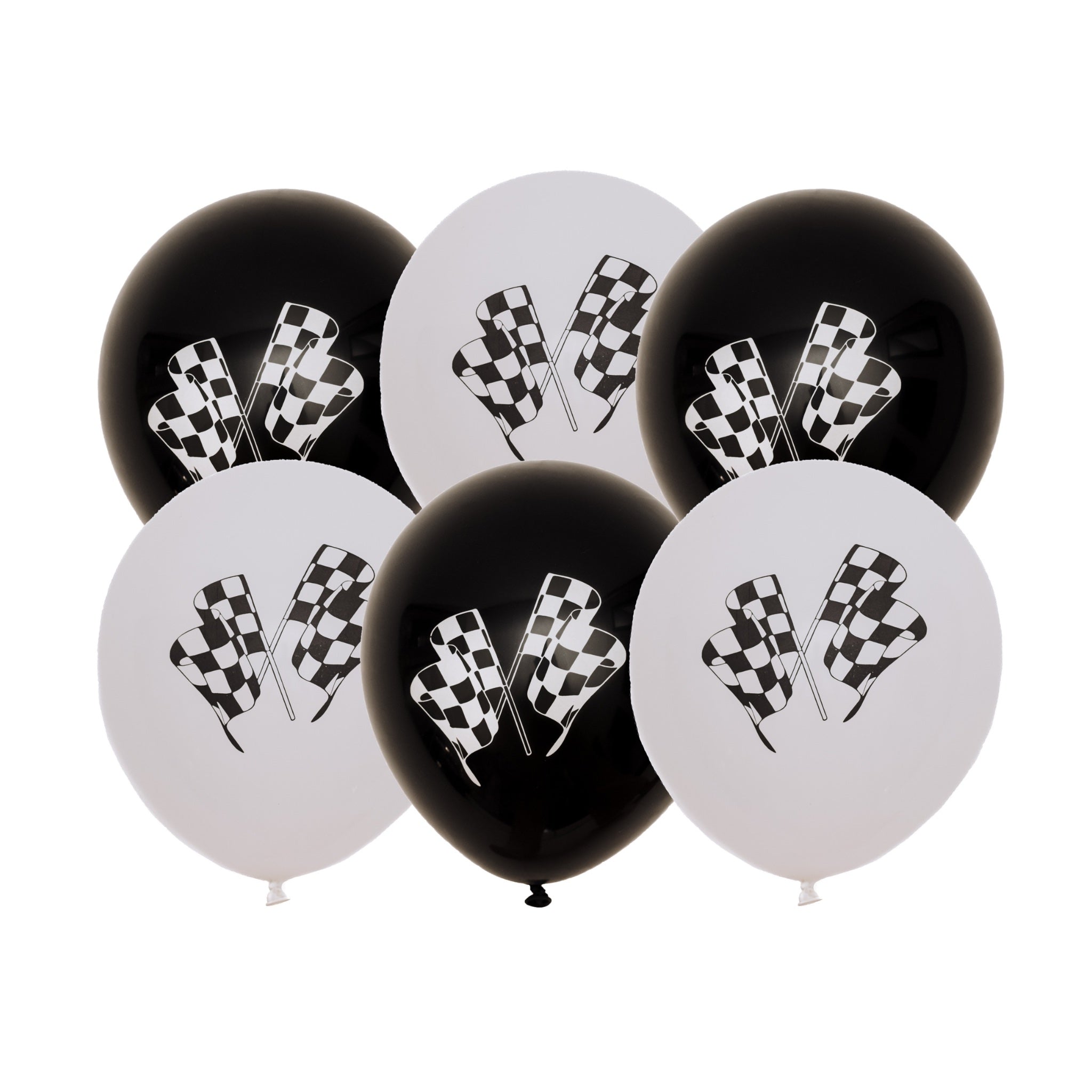 Checkered Flag Balloon Mix (set of 6)