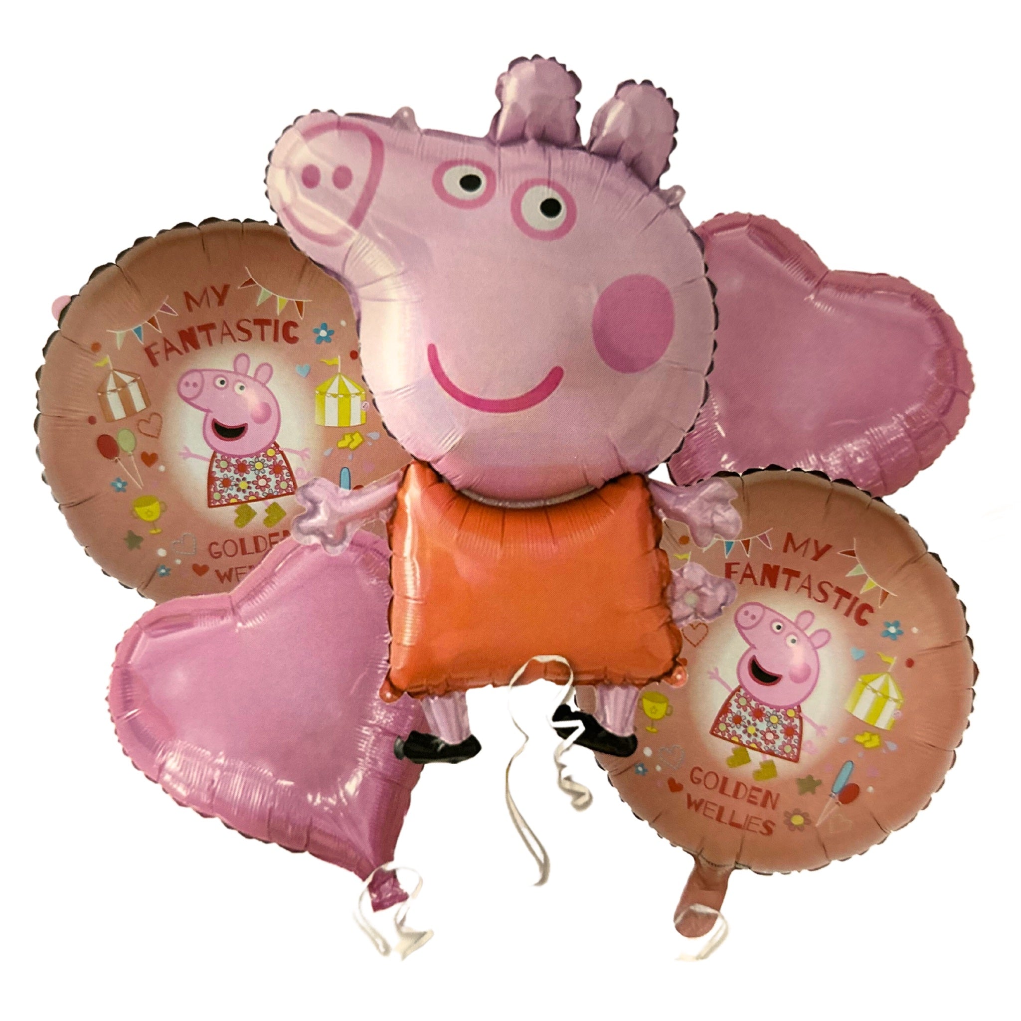 Piggy Peppa Shaped Foil Balloon (set of 5) – Boom Boom Party Shop