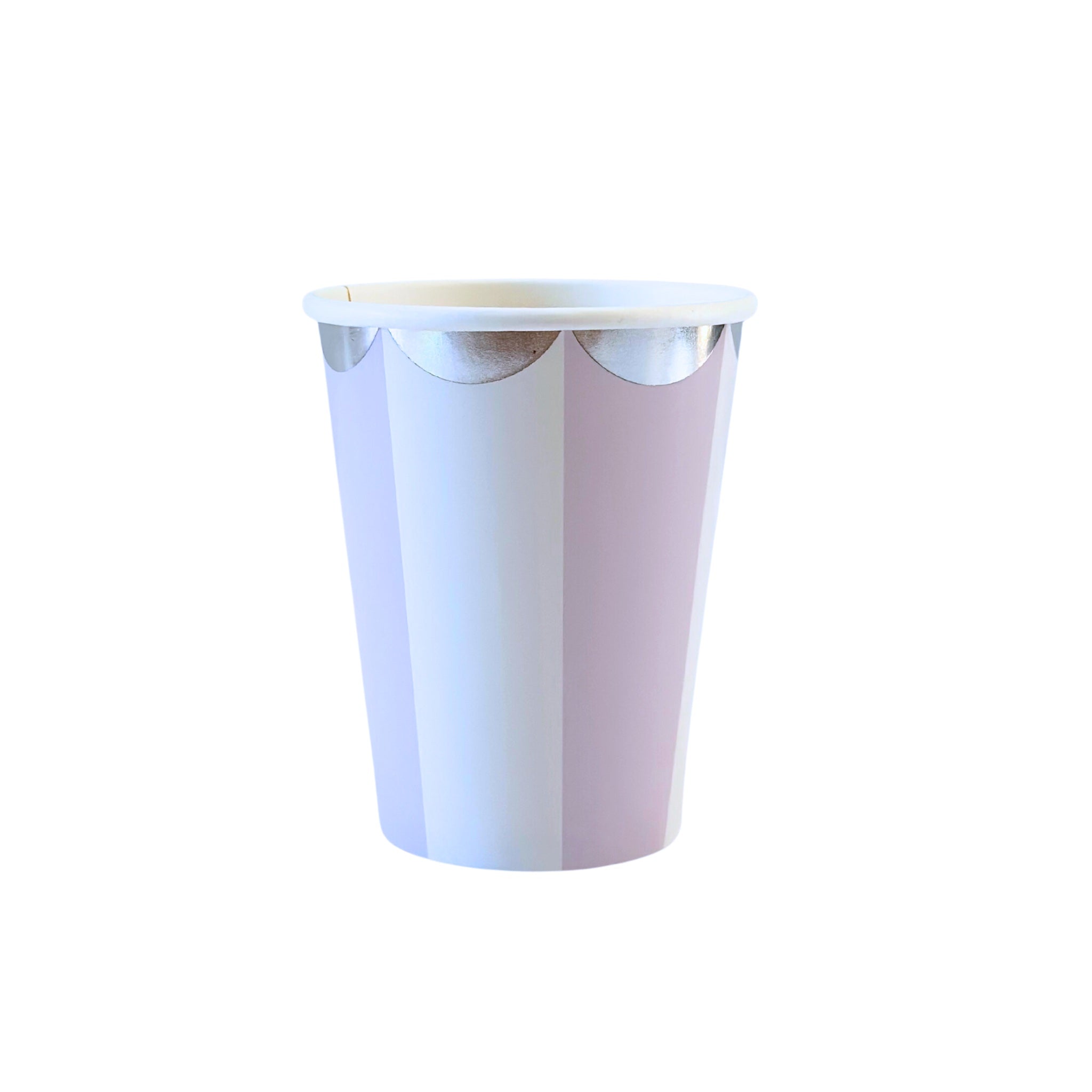 Purple Striped Cups (set of 8)