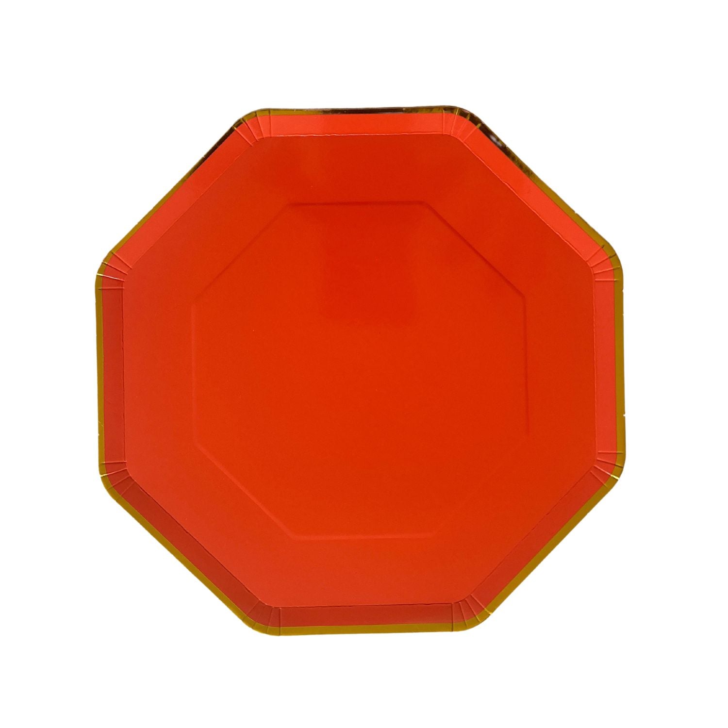 Red Octagonal Plates (set of 8 )