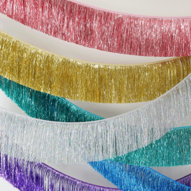 Purple Tinsel Fringe Garland