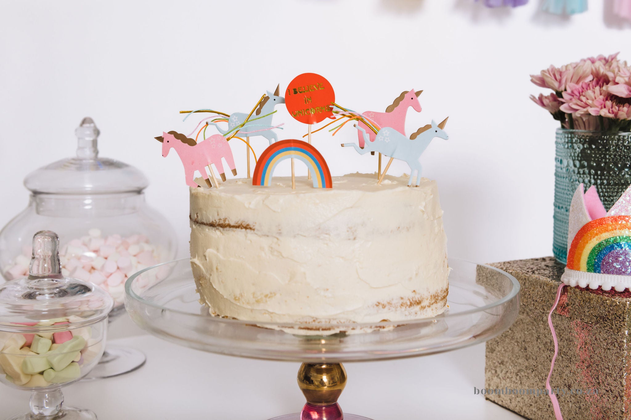 Rainbows and Unicorns Cake Topper Mix (set of 6)