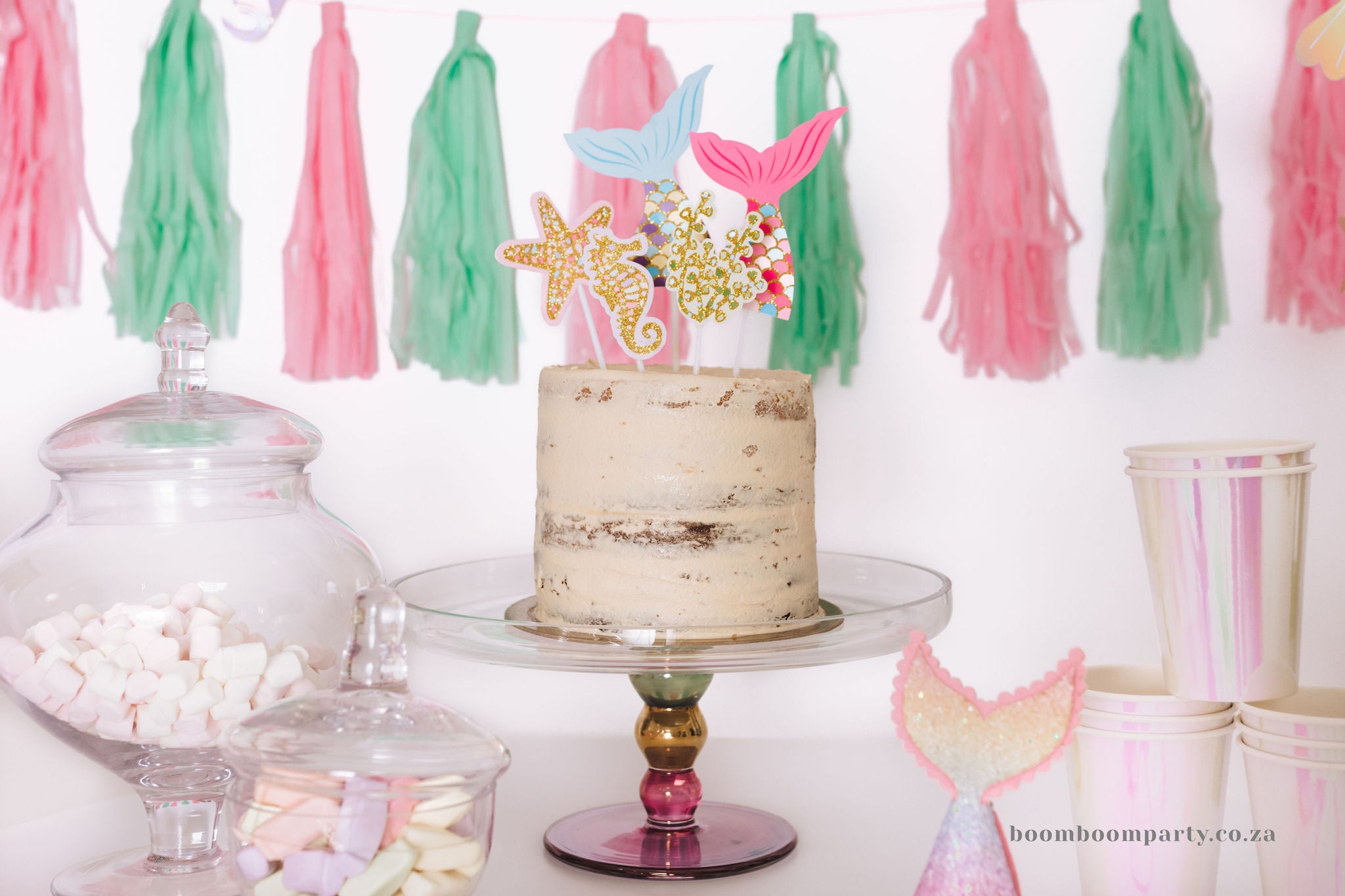 Mermaid Cake Topper Mix (set of 4)