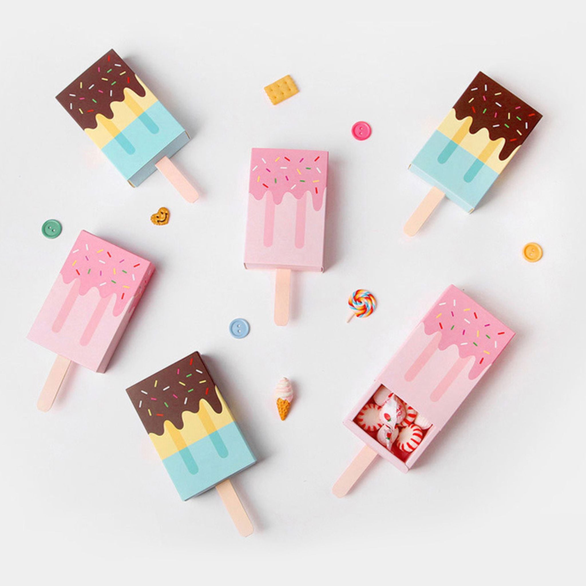 Ice Cream Candy Favour Boxes (set of 4)